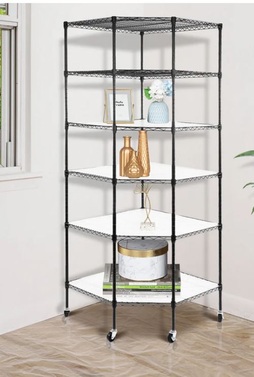 Jonathan 26.77” W Shelving Unit with Wheels