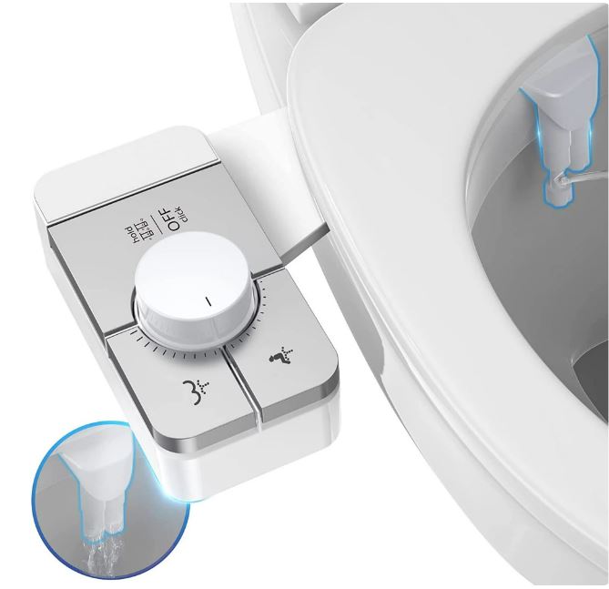 UltraSlim Bidet Attachment for Toilet with Dual Nozzle,Self Cleaning