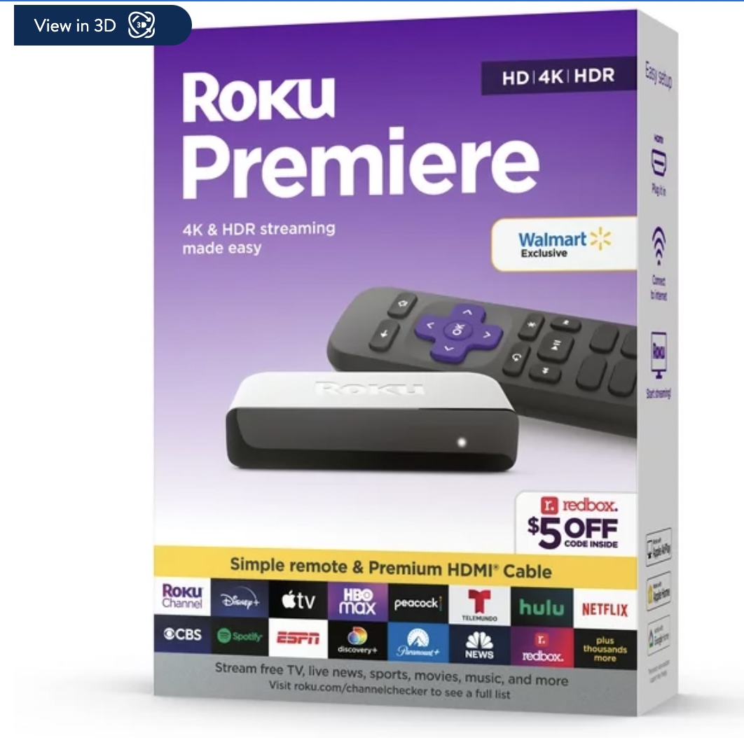 Roku Premiere | 4K/HDR Streaming Media Player Wi-Fi® Enabled with ...