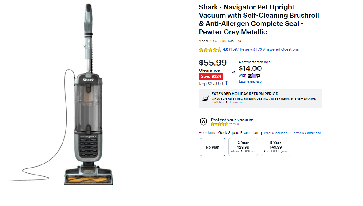 Shark Navigator Pet Upright Vacuum