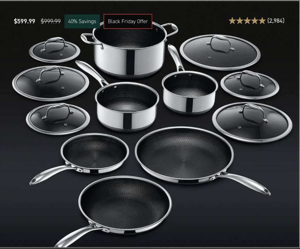 “Save big on Hexclad pots & pans”
