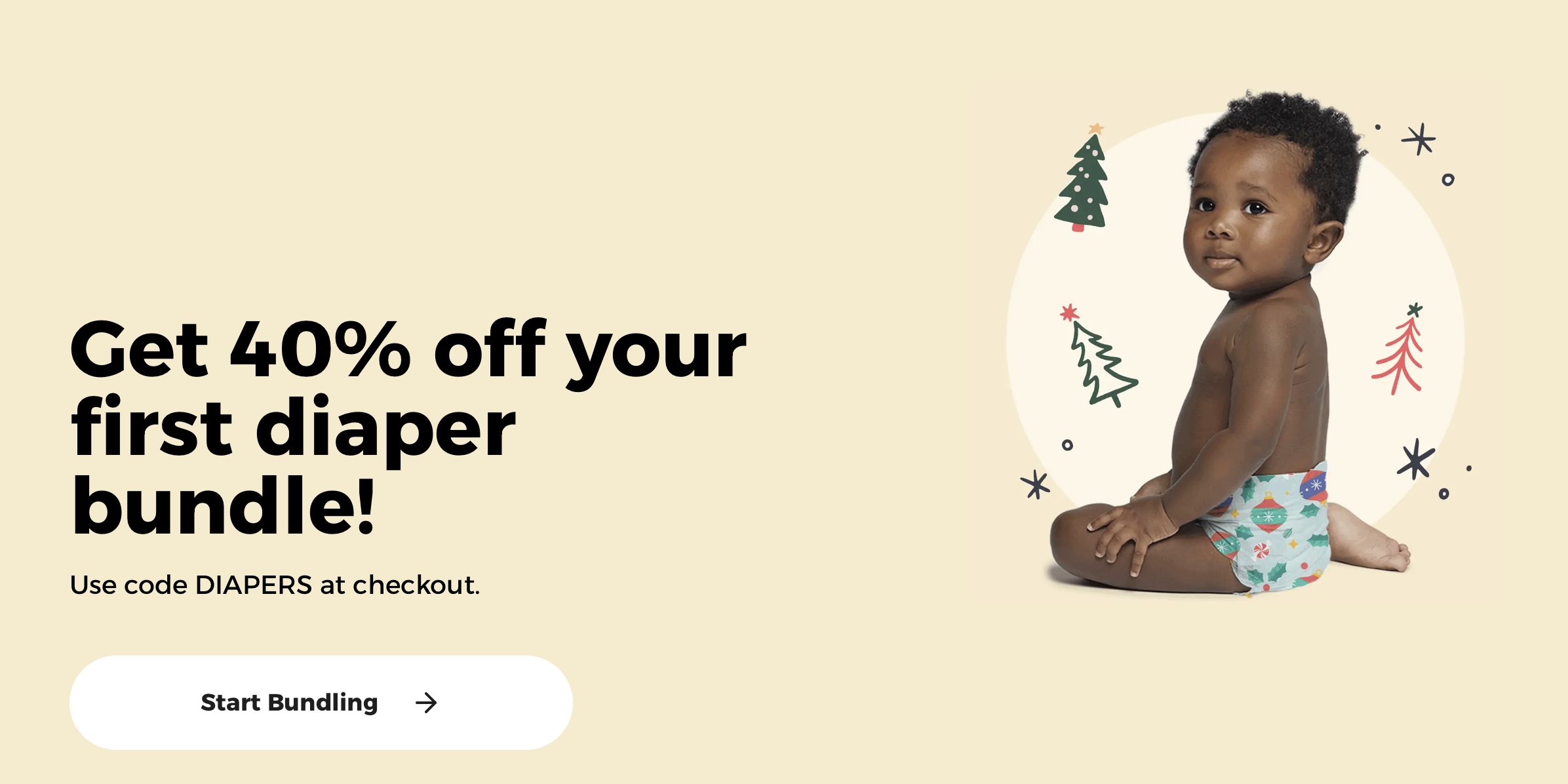 Get 40 off your first diaper bundle! (Black Friday Deal