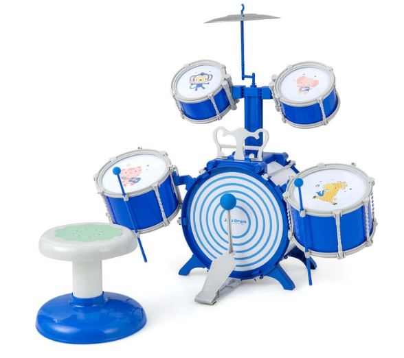 Kids’ Jazz Drum Keyboard Set with Stool & Microphone Stand