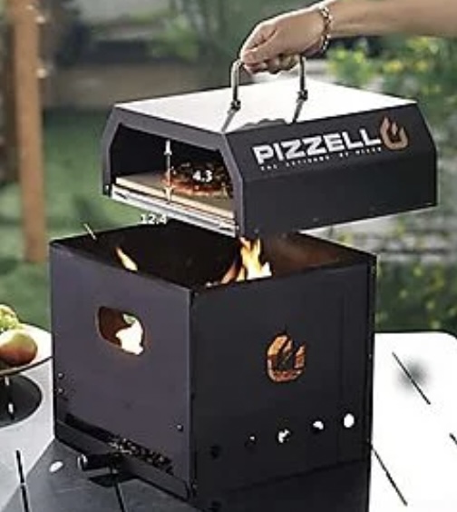 Pizzello 4 in 1 Outdoor Pizza Oven Wood Fired 2Layer Detachable