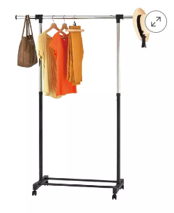 Adjustable Single Rod Garment Rack Black – Room Essentials™