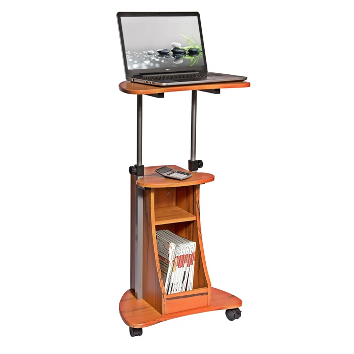 46” H x 21.25” W Laptop/Computer Cart Or Stand with Wheels