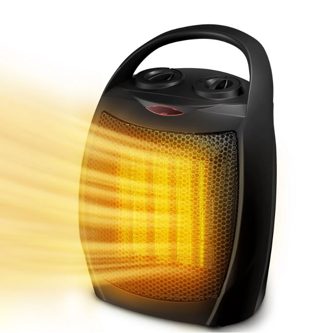 Auseo Small Space Heater for Indoor Use, Electric Ceramic Space Heater, Portable Heaters Fan for Office & Bedroom with