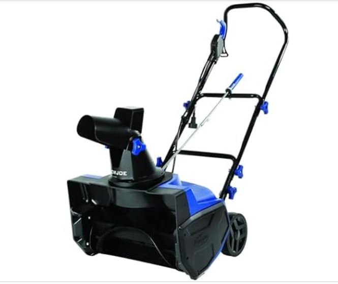 Snow Joe SJ618E Electric Walk-Behind Single-Stage Snow Blower, 18-inch, 13-Amp,Blue