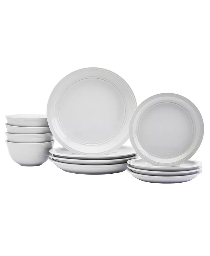 Farmhouse White 12-PC Dinnerware Set, Service for 4