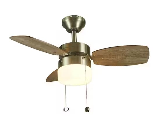 Triplicity 30 in. Indoor Brushed Nickel Ceiling Fan with Light