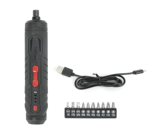 Hyper Tough 4-Volt Max* Lithium-Ion Straight-Grip Cordless Screwdriver with Charger, Model 98934
