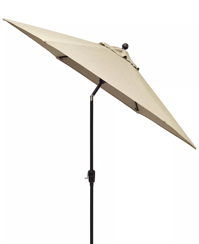 CLOSEOUT! Chateau Outdoor 11′ Push Button Tilt Umbrella with Outdoor Fabric, Created for Macy’s