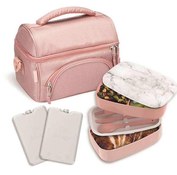 Bentgo 4-Piece Deluxe Set With Insulated Lunch Bag, Ice Packs & Bento Classic
