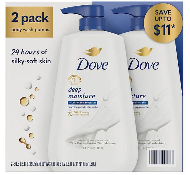 Dove Deep Moisture Renewing Body Wash (30.6 fl. oz., 2 pk.)