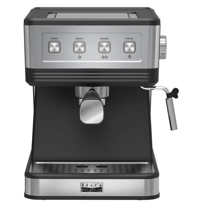 Bella Pro Series Espresso Machine with 20 Bars of Pressure