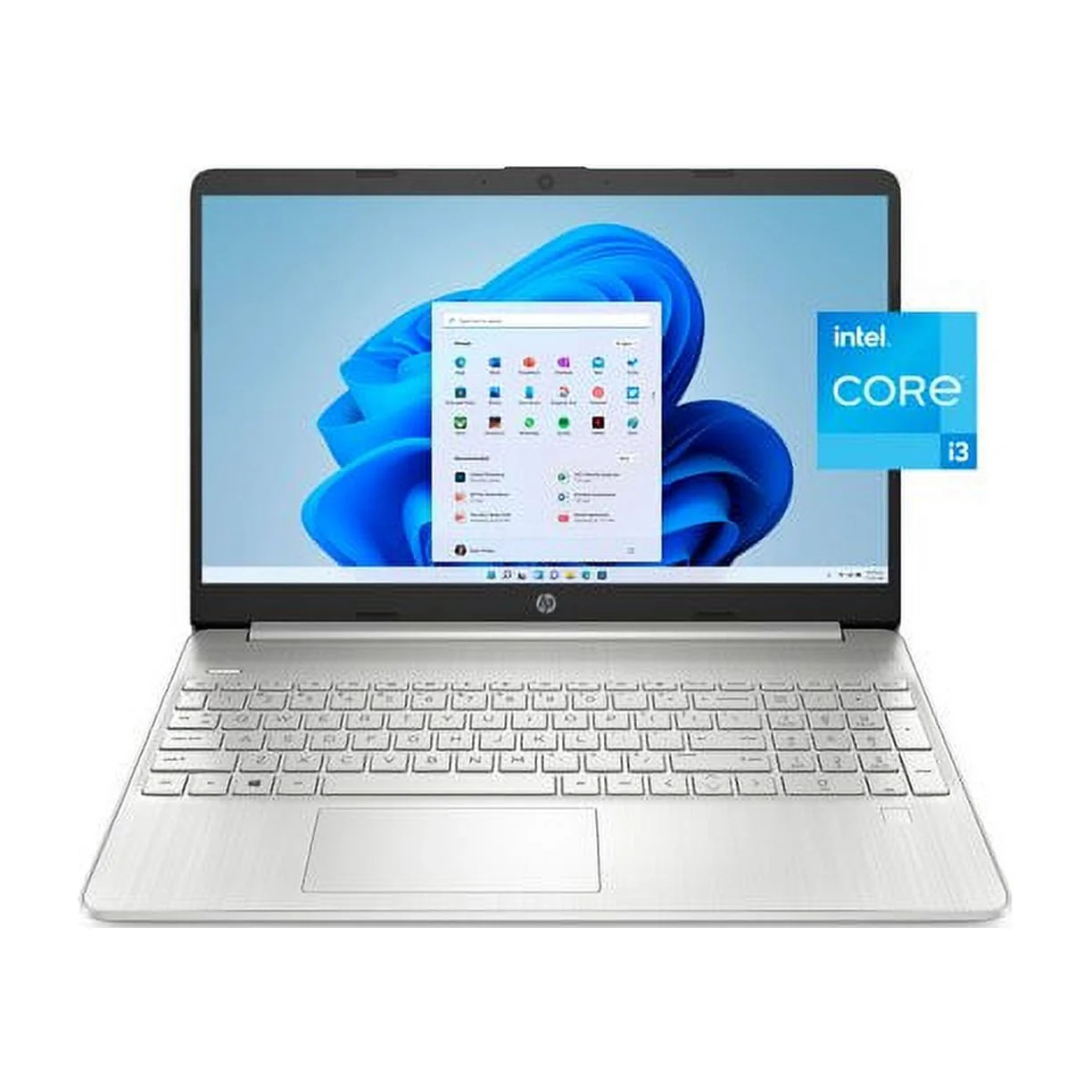 HP 15.6″ FHD Laptop, Intel Core i3-1215U, 8GB RAM, 256GB SSD, Silver, Windows 11 Home, 15-dy5131wm