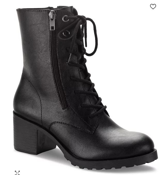 Sheilaa Lace-Up Zip Lug Combat Booties, Created for Macy’s