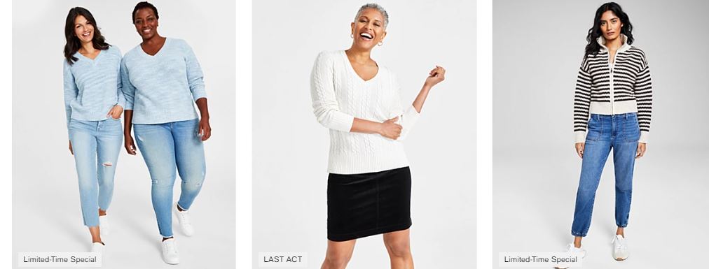 Women’s Spacedyed V-Neck Sweater, PP-4X, Created for Macy’s