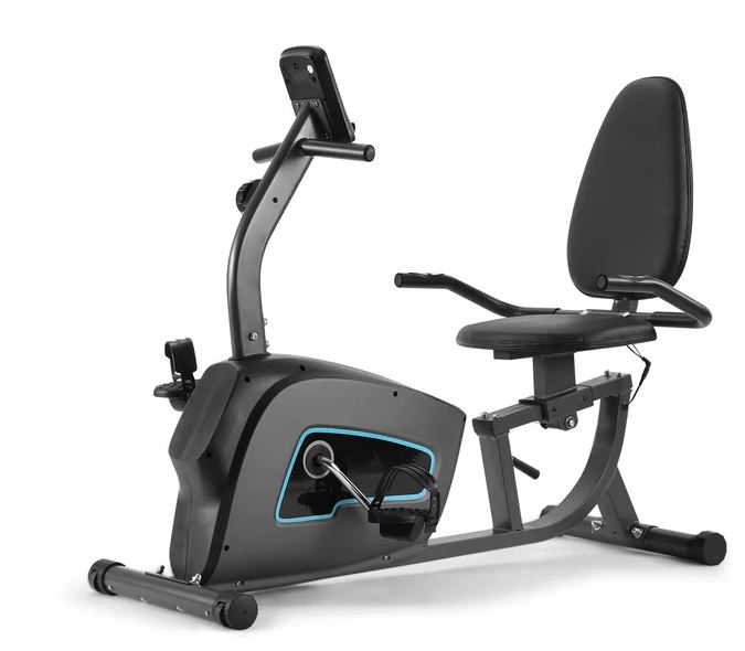 Maxkare Exercise Bike Indoor Recumbent Exercise Bike Stationary with Adjustable Seat and Resistance Pulse Seat Height Adjustment