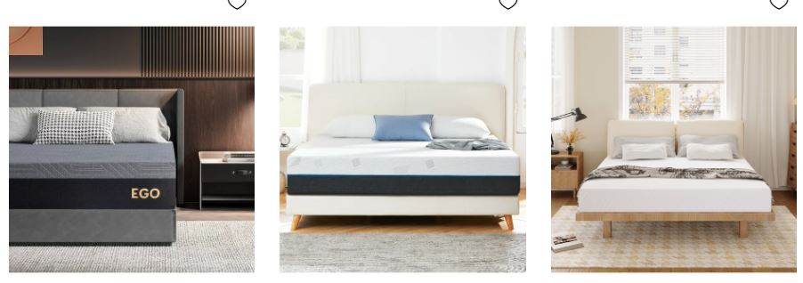 MLILY Ego Black 10 inch Gel Memory Foam Mattress, Twin Mattress in a Box, Medium