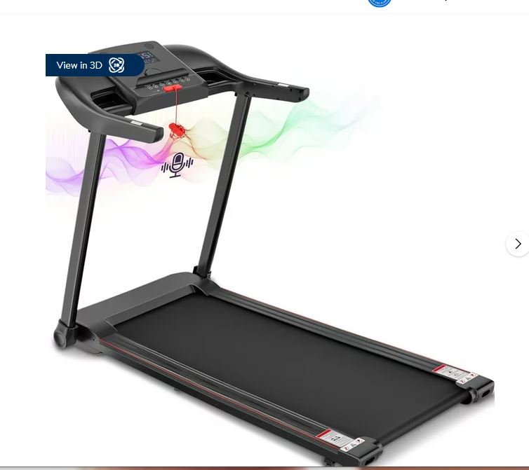 Treadmill with Folding Electric Treadmill Bluetooth Voice Control Exercise Treadmill for Home Office Speed Range of 0.5-7.5 mph