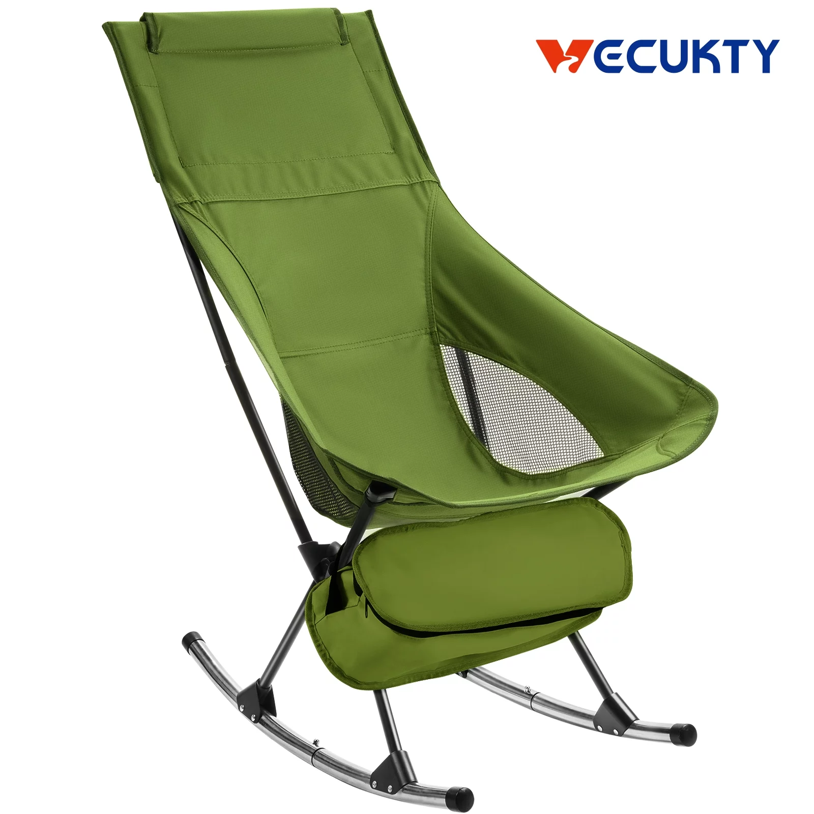 Camping Chair, VECUKTY High Back Rocking Chair 165 lbs Capacity, Heavy