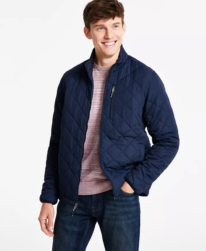 Men’s Diamond Quilted Jacket, Created for Macy’s