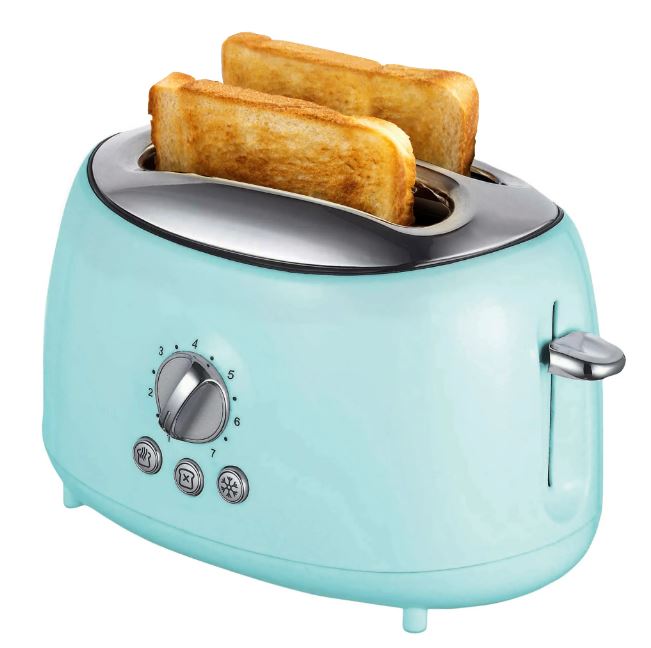 Brentwood CoolTouch 2Slice Retro Toaster with ExtraWide Slots (Blue
