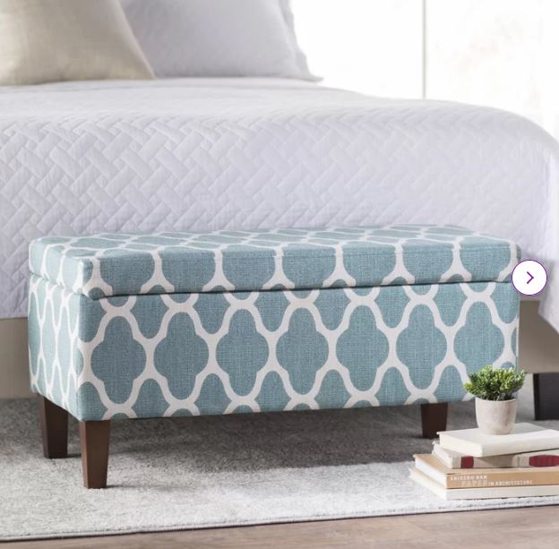 Ellianna Upholstered Large Decorative Storage Bench