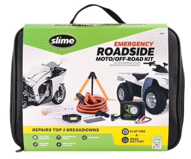 Slime 50161 Emergency Roadside Kit with Flat tire Repair and Booster