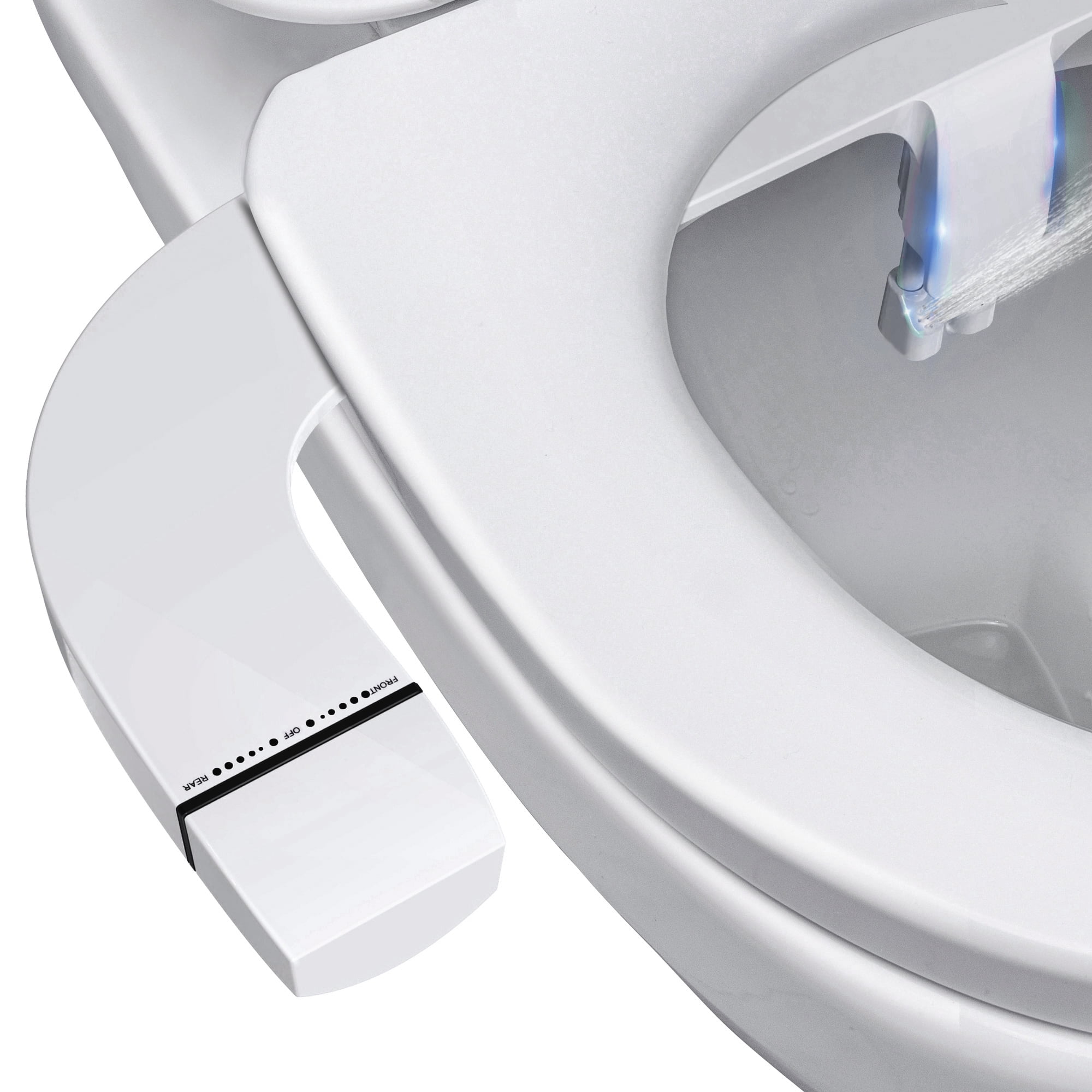 Bidet Attachment for Toilet, UltraSlim Self Cleaning Dual Nozzle Water