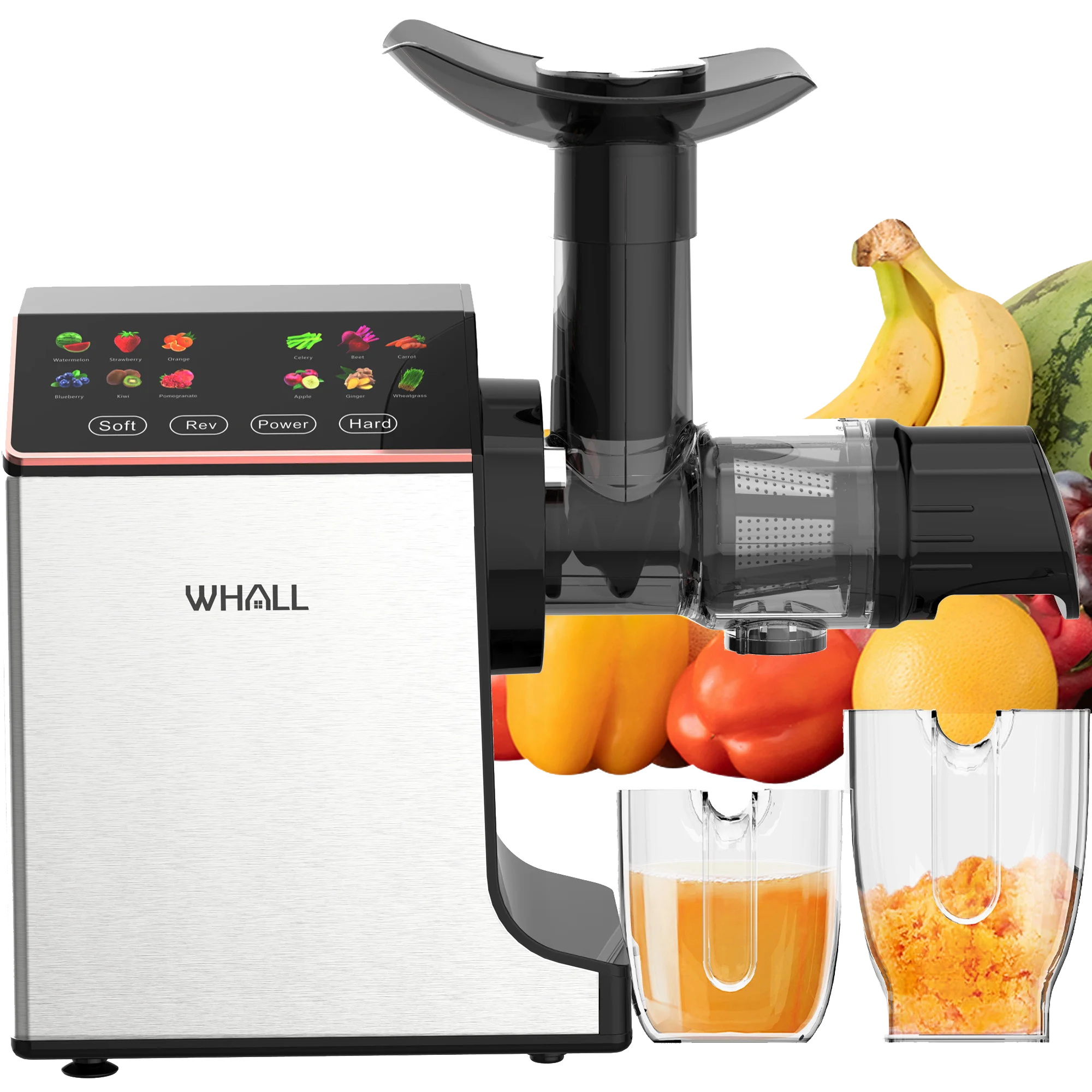 WHALL® Slow Masticating Juicer Cold Press Juicer Machine with