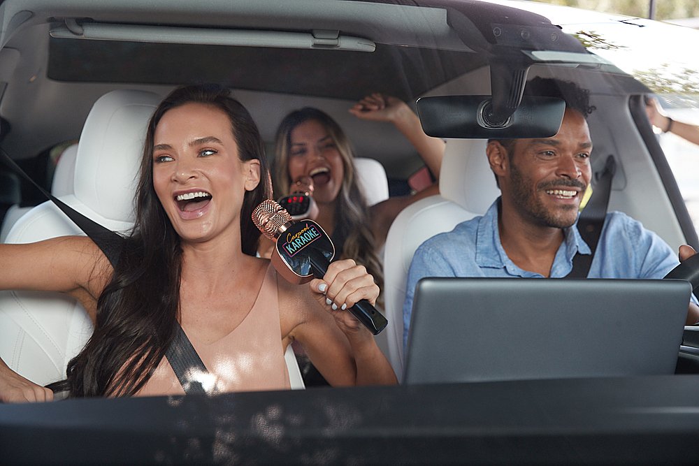 Singing Machine Carpool Karaoke The Mic 2.0 Karaoke System Rose