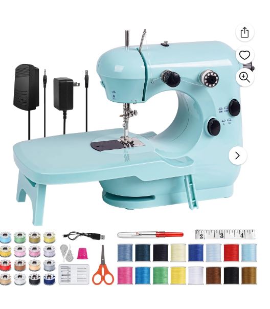 HOMWOO Mini Sewing Machine for Beginner, Dual Speed Portable Sewing