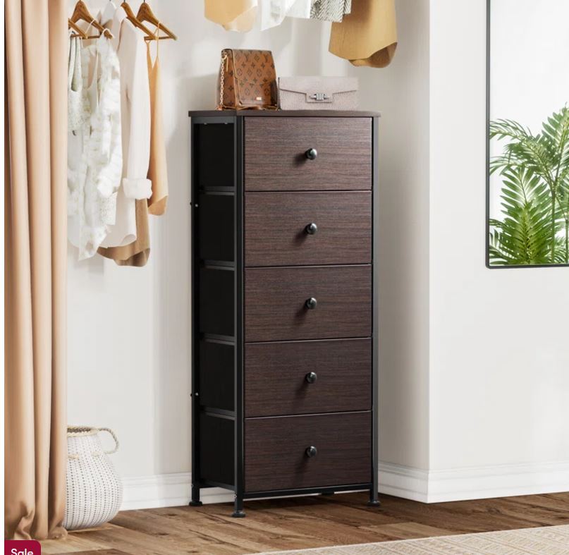Ojaswi 5-Drawer Dresser, Chest of drawers, Bedroom dresser