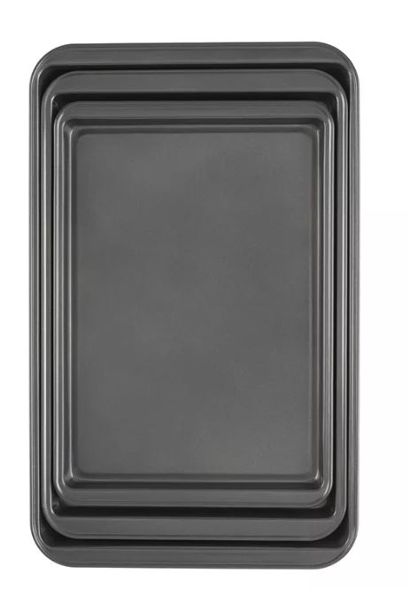 Good Cook Nonstick Steel Cookie Sheet, 3 Piece Set
