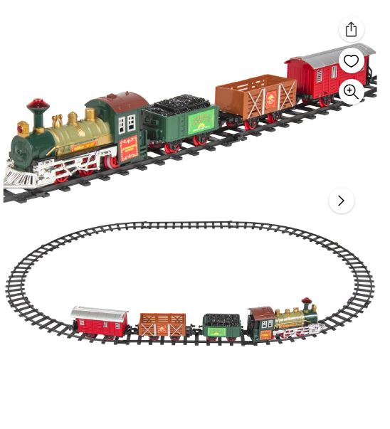 Best Choice Products Kids Classic Electric Railway Train Car Track Play Set Toy w/ Music, Lights