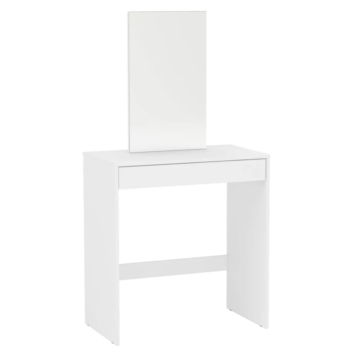 Kansas Vanity with Mirror White – Polifurniture: Modern Design, 1 Drawer, Wood Composite, 90 Day Warranty