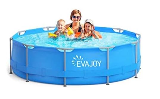 EVAJOY 12ft x 30in Metal Frame Swimming Pool