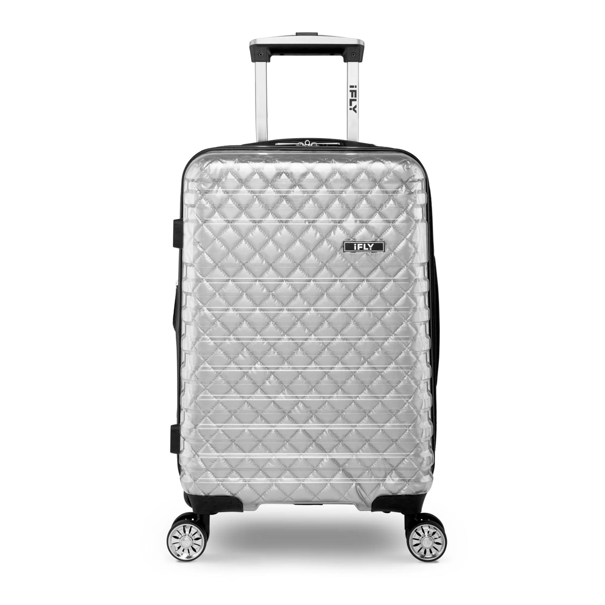 iFLY Hardside Spectre Versus Clear Carry-On Lugagge, 20″, Silver