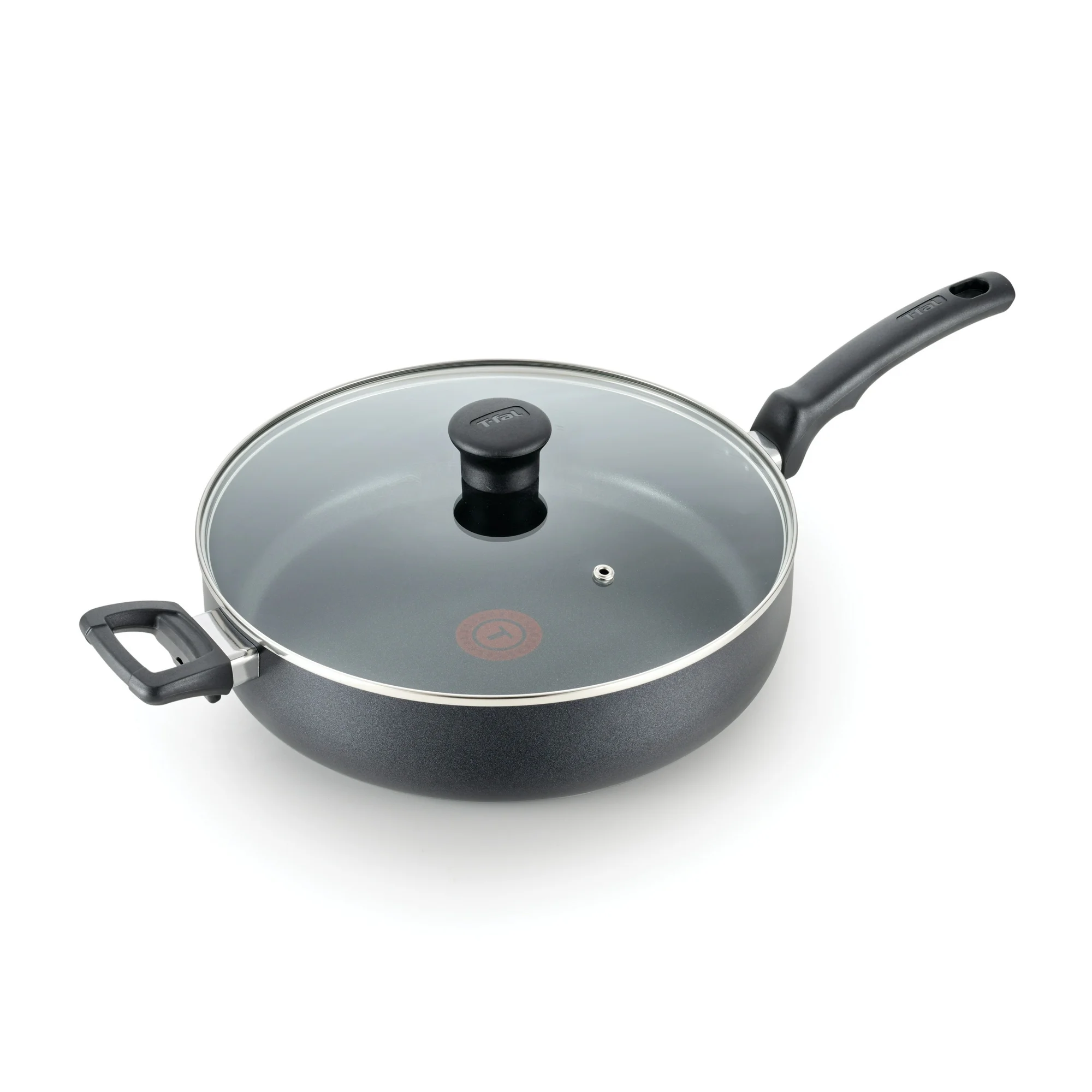T-fal Kitchen Solutions Cookware, 5 Quart Non-Stick Jumbo Cooker With Lid, Black