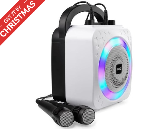 RockJam 10 Watt Rechargeable Bluetooth Karaoke Machine with Two Mics