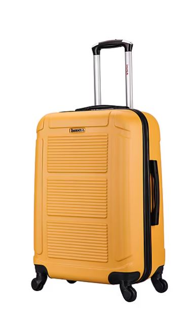 InUSA Pilot 24″ Hardside Suitcase, 4-Wheeled Spinner, Mustard (IUPIL00M-MUS)