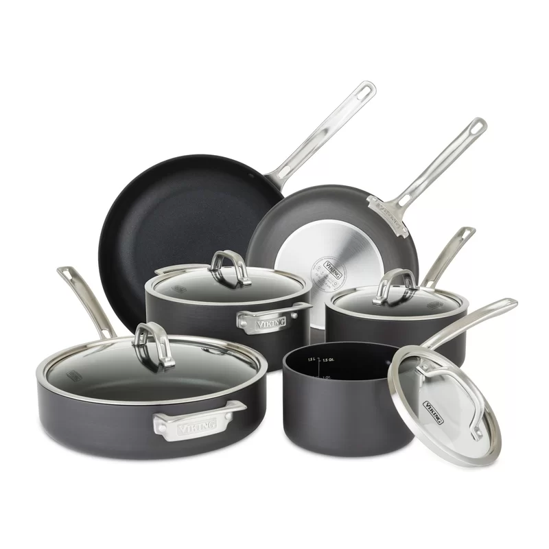 Viking 10-Piece Hard Anodized Nonstick Cookware Set