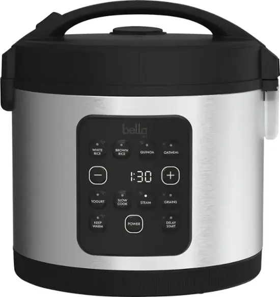 bella PRO – 20-Cup Digital Rice Cooker – Stainless Steel