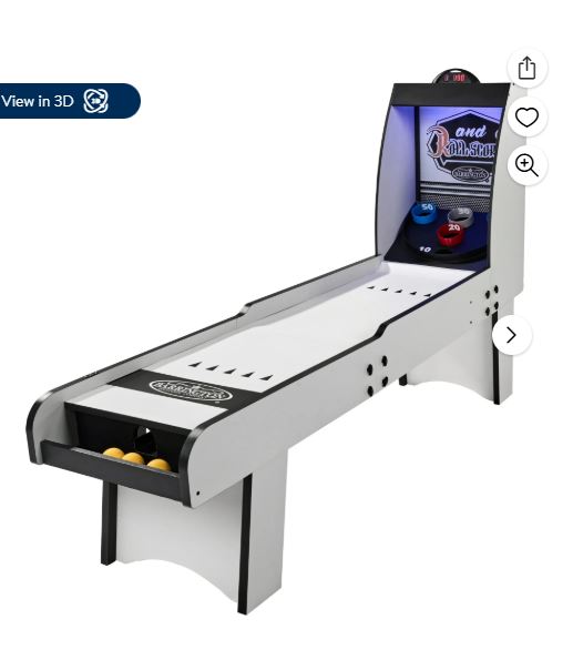 7 ft Roll and Score Game with 3 Balls, Arcade Sound Effects and LED Scorer, by MD Sports