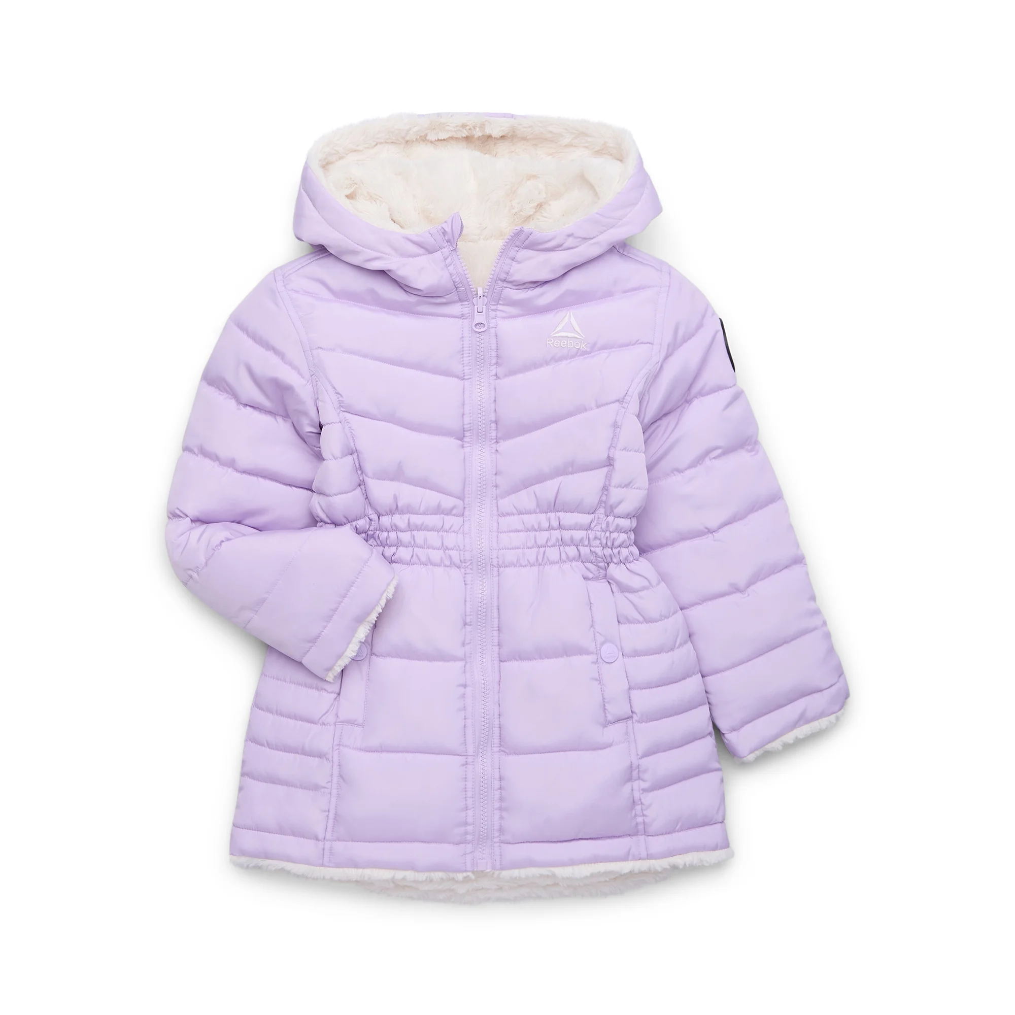 Reebok Girls Cozy Reversible Long Puffer Jacket, Size XS (4-5) -XXL (18)