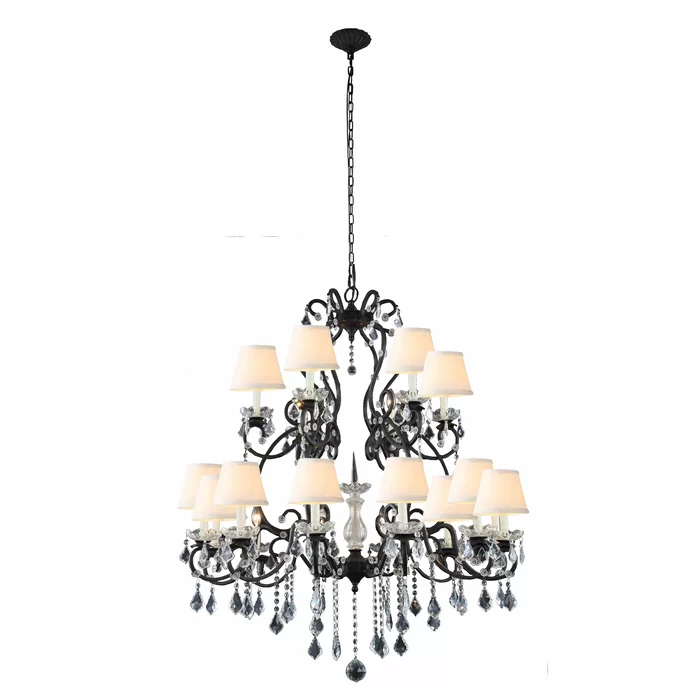 Merissa 18 – Light Dimmable Tiered Chandelier