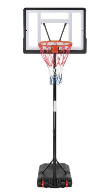 Ktaxon 33 In. Portable Basketball Hoop Stand, 6.5-8 ft Adjustable Basketball Goal System, with PVC Backboard Indoor/Outdoor