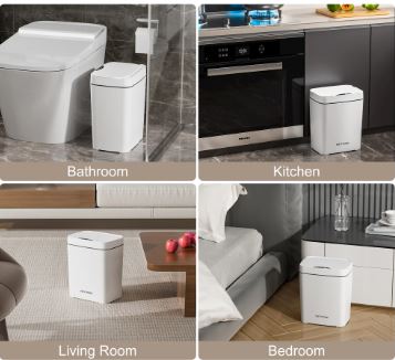 PrettyCare 2 Pcs Smart Automatic Touchless Trash Can